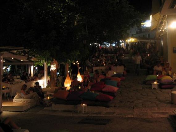 'Skiathos Town - street of cushions' - Skiathos