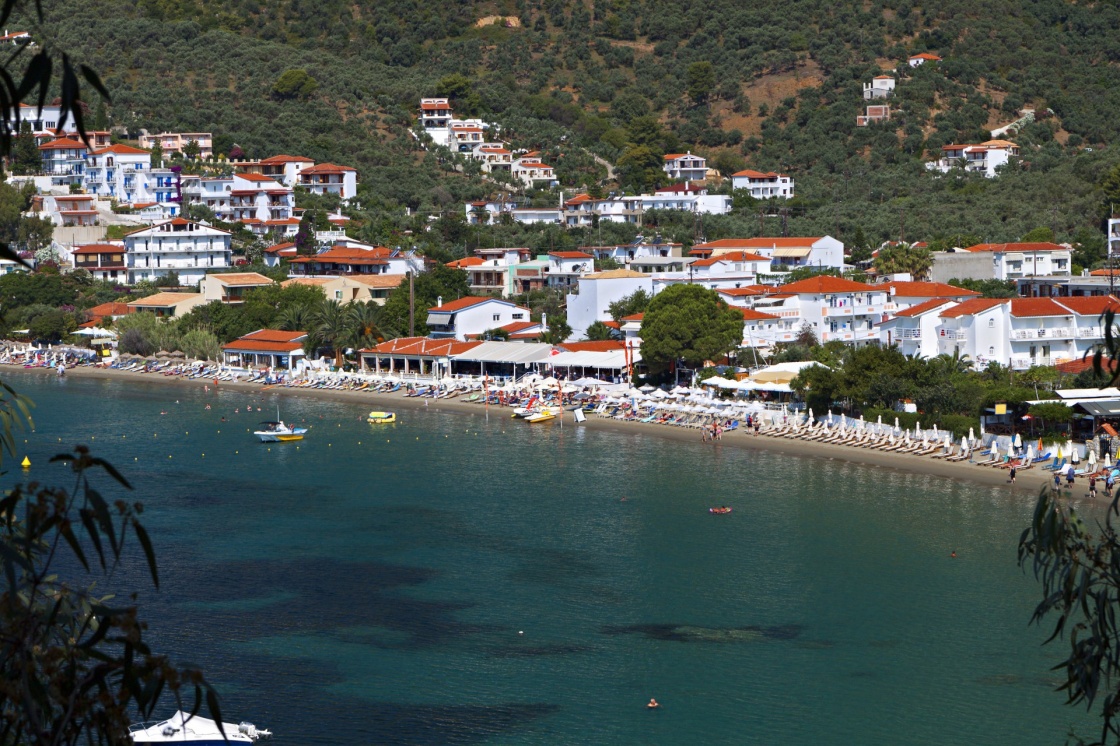 Megali Ammos beach at Skiathos island in Greece